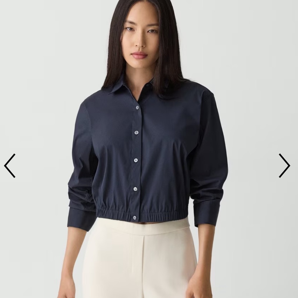 Theory Women’s cropped shirt in good cotton
